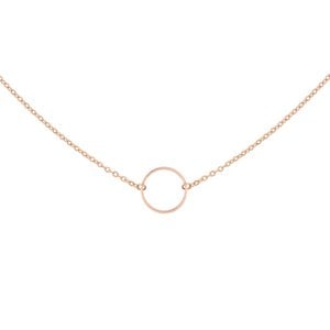Chain Necklace with Ring - Rose Gold