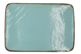 Rechthoekig Bord Turquoise 28cm * 19.5cm