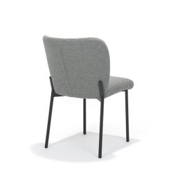 Ventura chaise tissu en peluche acier