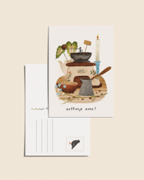 “Would you like some coffee?” – A6 Illustrated Map | 350gsm Tintoretto Gesso