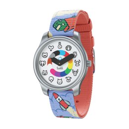 Twistiti - Educational Children Watch for 3-6 years old,with ANIMALS Dial, Waterproof 50M, Easy Change Strap - Clouds