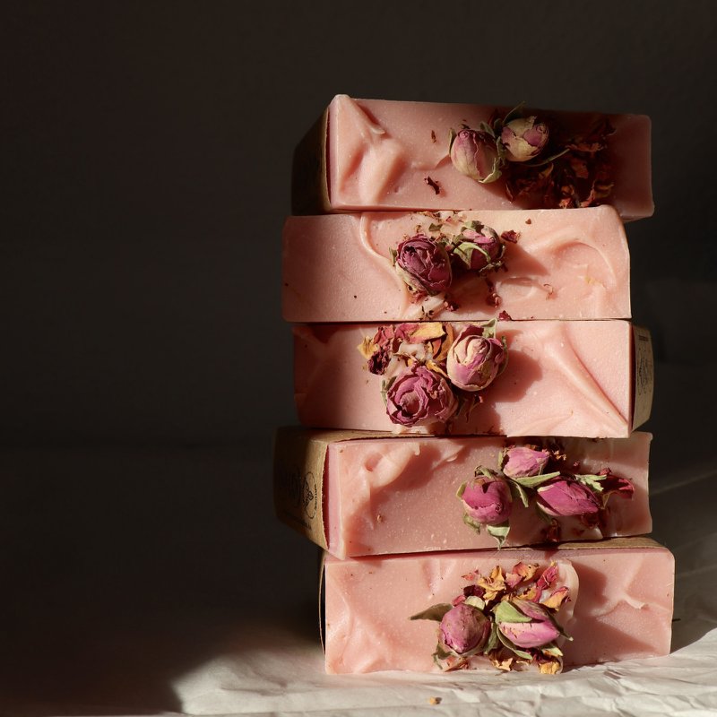 Natural soap "Mint Rose", vegan, palm oil -free