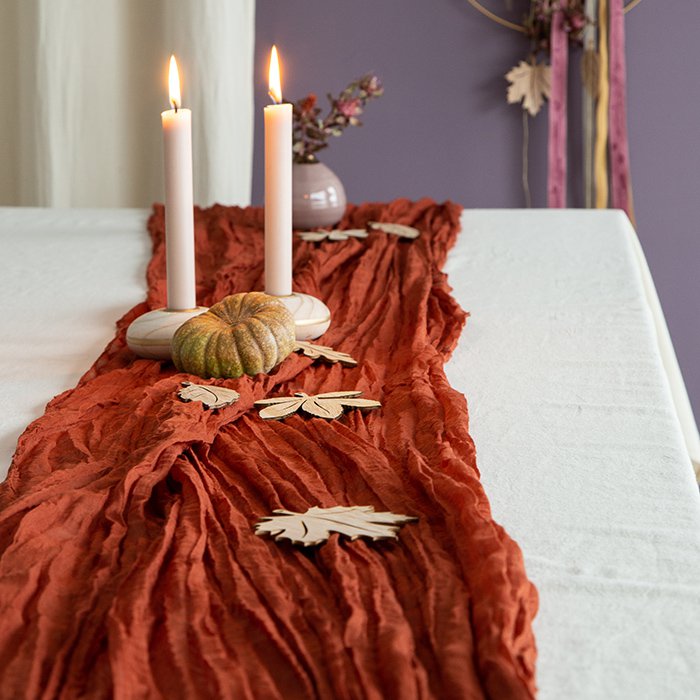 Table runner, gauze, cheesecloth, uni ca.70cm x 300cm