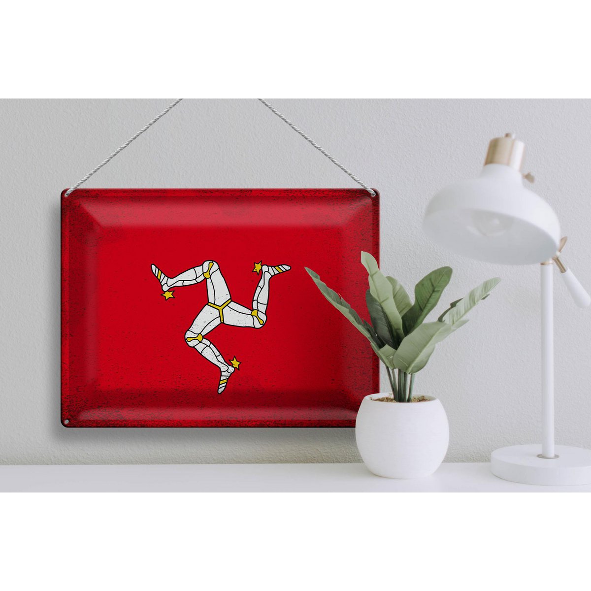 Blechschild Flagge Isle of Man 40x30cm Isle of Man Vintage