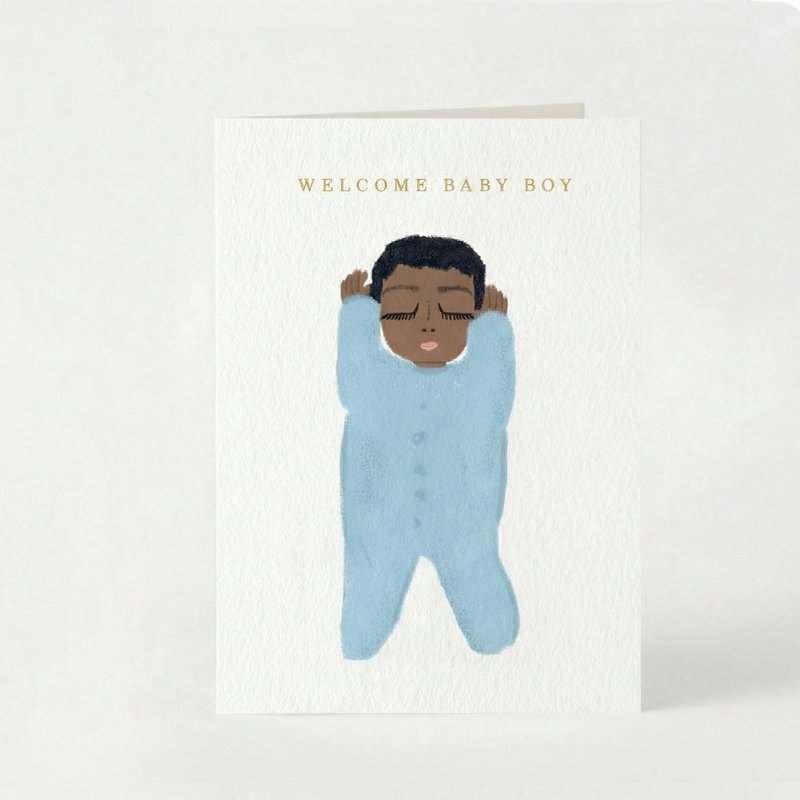 Willkommen Baby Boy Grußkarte