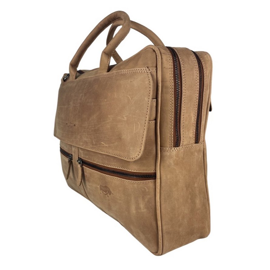 Arrigo Laptoptas 17 inch Cognac