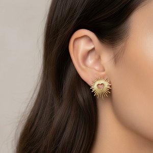 HEILIG HART – Gouden oorbellen met heilige hartkwab