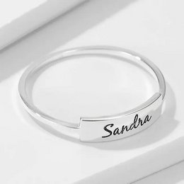 Fuld sølv Name-1 Ring - sølv ring