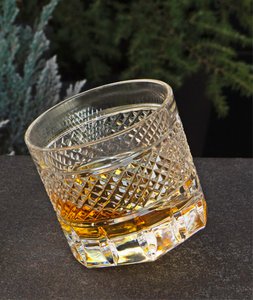 Crystal whiskey glasses set - six pieces