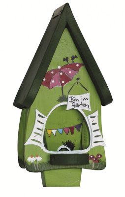 Villa per uccelli - mangiatoia con silo - villa per mangiatoia mini gazebo verde kiwi