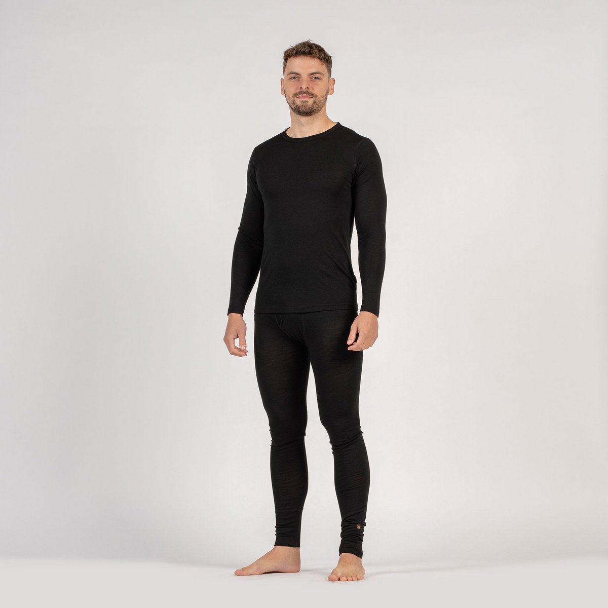 Heren 160 lange mouwen en broek, 2-delig zwart