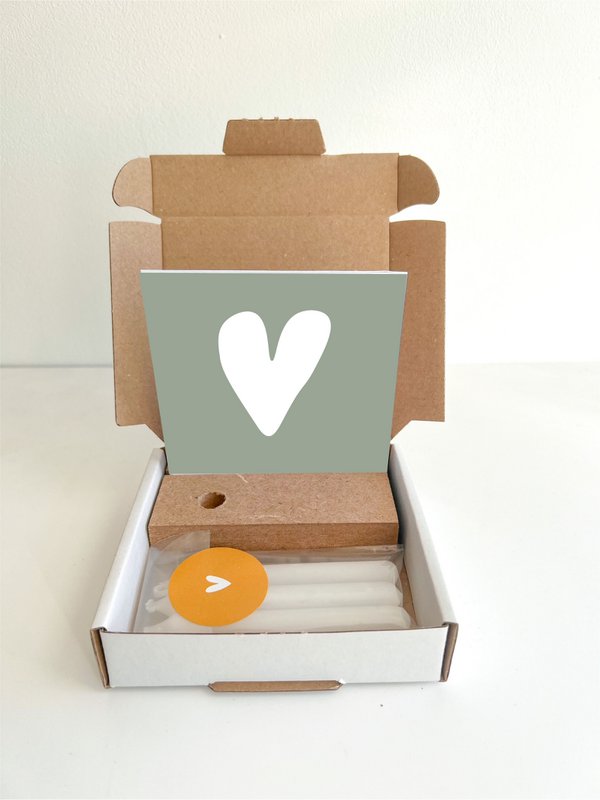 Geschenkbox Größe S – Herzblau