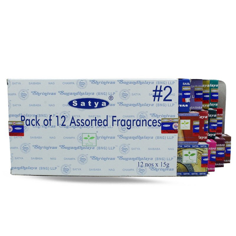Satya Assorted Pack 2 Incense (12 fragrance) Incense Sticks