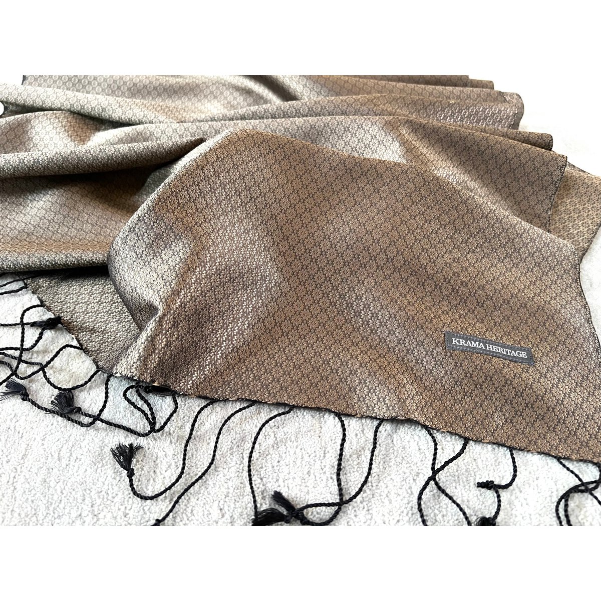 The Jasmin Luxury Topaz Silk Krama - Men