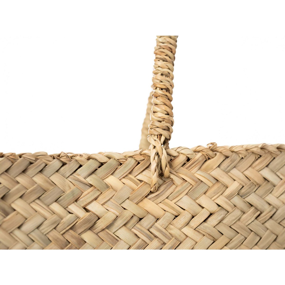 Cesta Capazo de mimbre con Asas, Bolso de palma artesanal. Bolso de esparto.