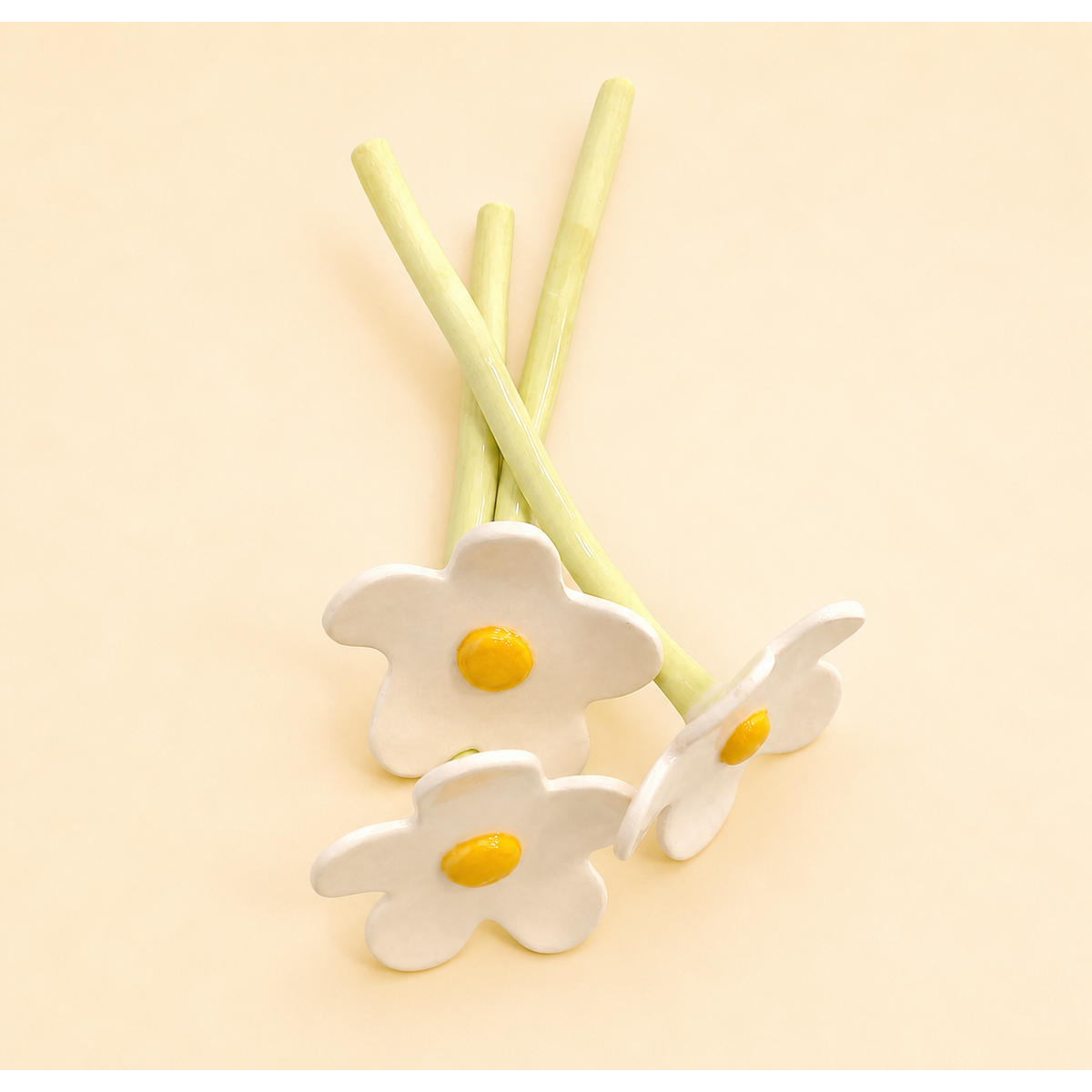 Keramik-Gänseblümchen – handgefertigter dekorativer Blumenstiel