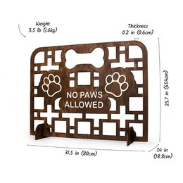 Canta per cani in legno facile da muoversi, barriera indipendente per porte, scale e corridoi