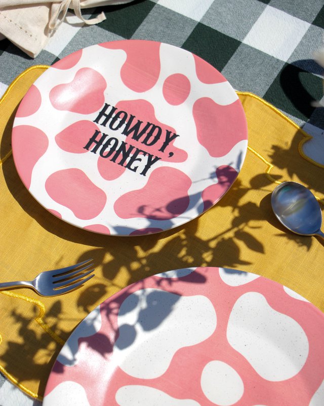 Piatto da dessert "Howdy Honey" Cowgirl era