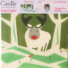 CARDLE Reindeer (Northern Lights) - Portavelas Tarjetas de felicitación