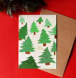 Christmas Trees Postcard (eco friendly)