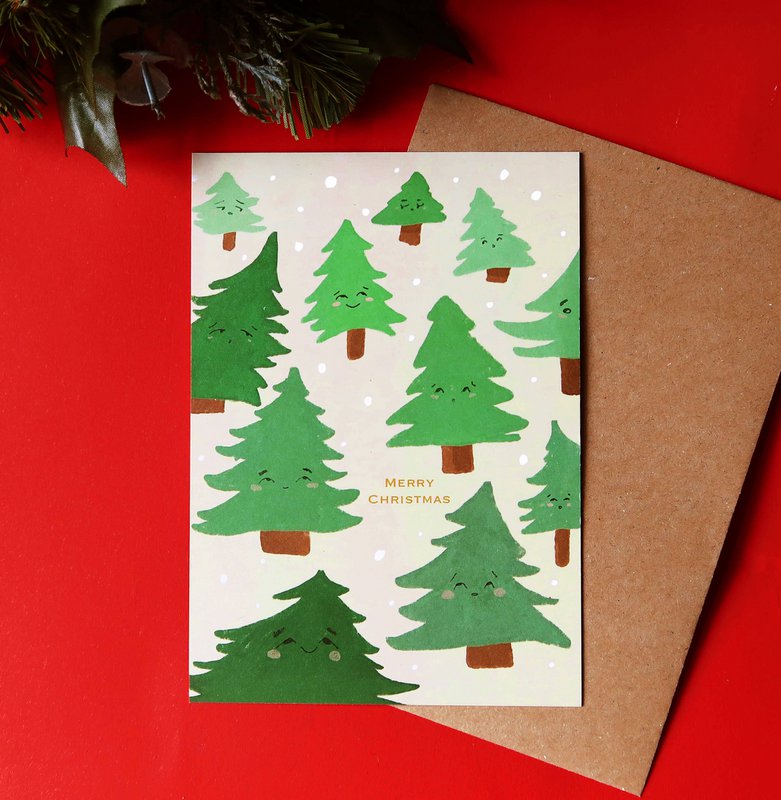 Christmas Trees Postcard (eco friendly)