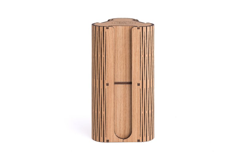 Krea-Wood handmade coffee capsule holder for Nespresso compatible capsules, in natural color