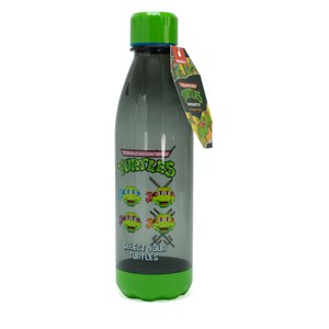 TMNT Trinkflasche, 650 ml, Ninja Turtles, Drehverschluss, offizieller Artikel