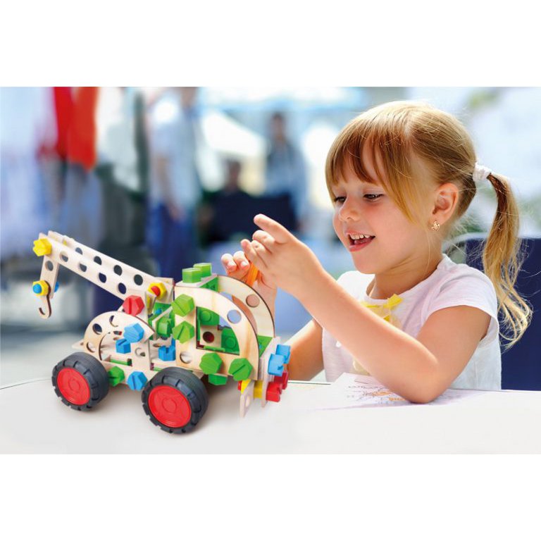 Konstruktor Junior Takelwagen 3 in 1 von Hout-102-Teilen