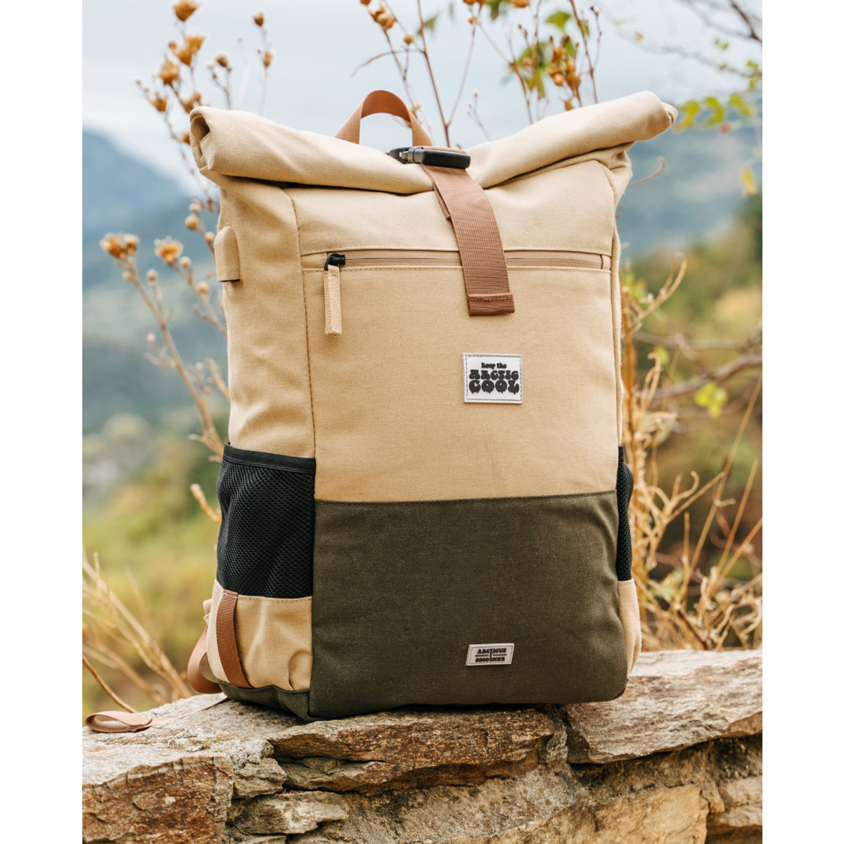 Sac à dos imperméable en chanvre Polar Explorer - Beige