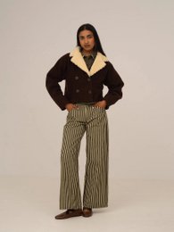 Pebble Striped Green Jeans