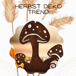Setas de decoración de otoño | Seta decorativa de metal para otoño.