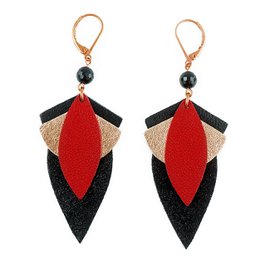 GRAND LOTUS red earrings