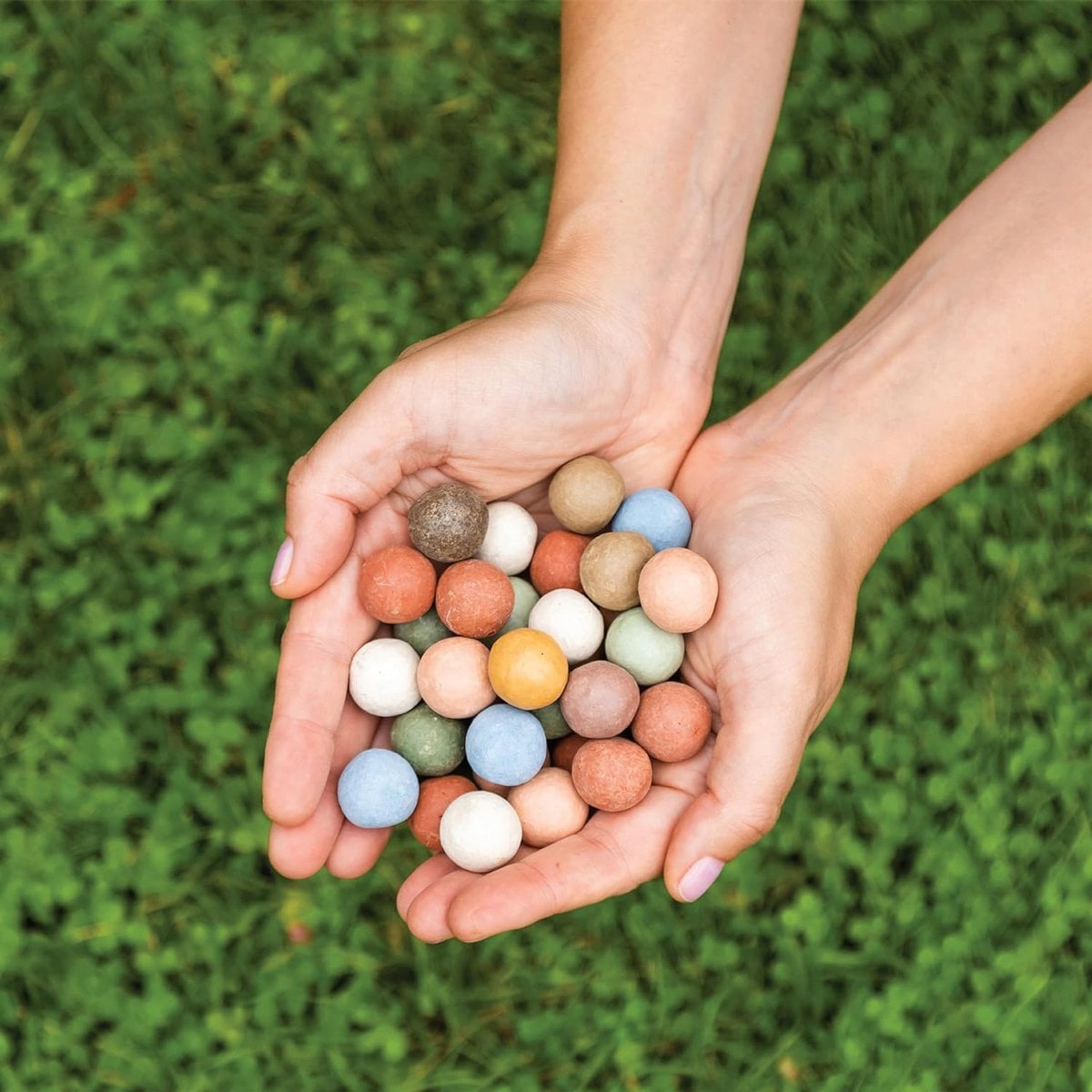 Kleine Geschenkbox mit 7 Samenbomben
