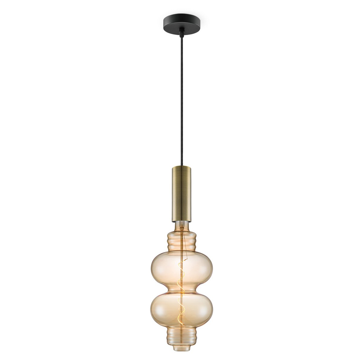 Home Sweet Home lampa wisząca brązowa Saga Diabolo - G180 ściemnialna E27 bursztynowa