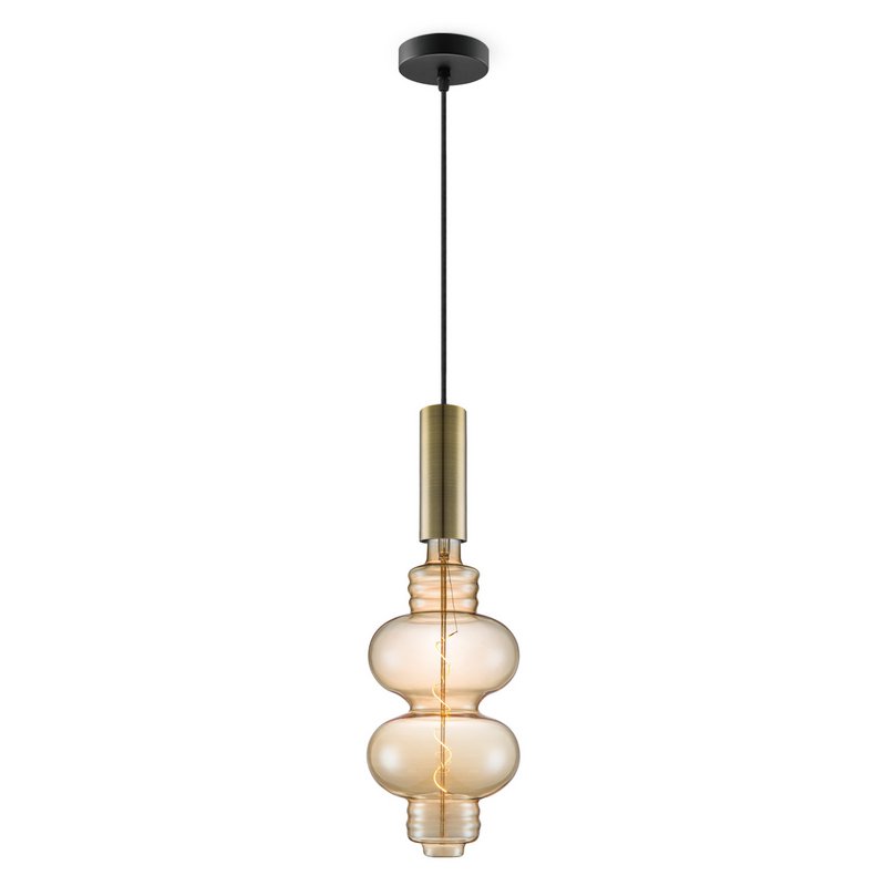 Home Sweet Home lampa wisząca brązowa Saga Diabolo - G180 ściemnialna E27 bursztynowa