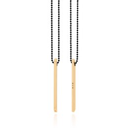  Square pendant with black beaded chain
