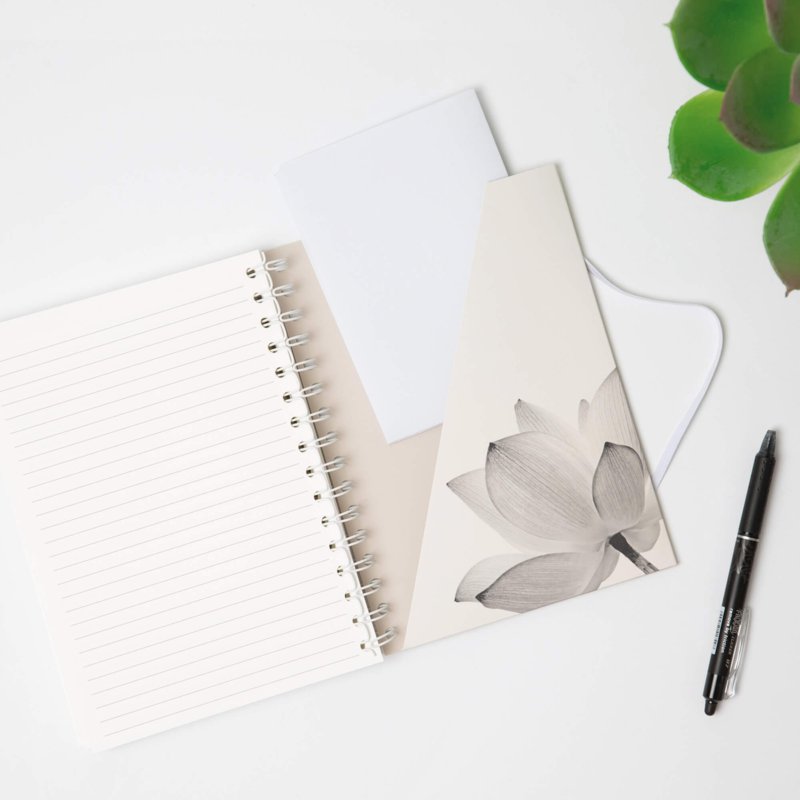 Prikkelarme A5 dagplanner 'Lotus' planboekje met ringband