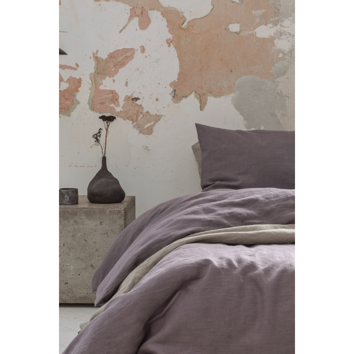 Linen bedding set / Plum