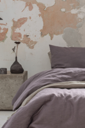 Linen bedding set / Plum