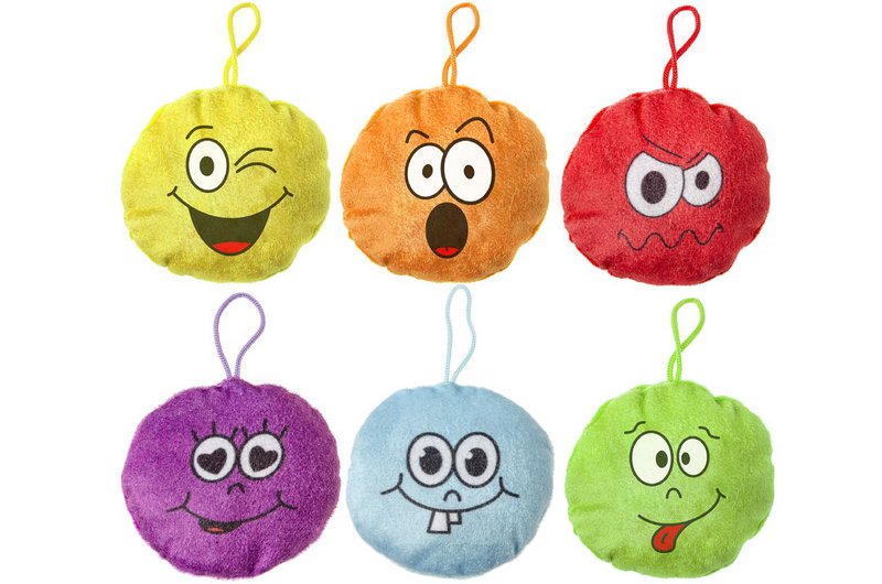 PELUCHE FACCE SORRIDENTI 6ASS