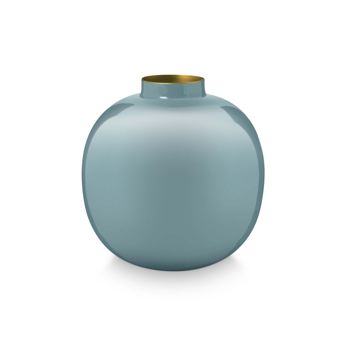 Vase Metal Light Blue 23cm