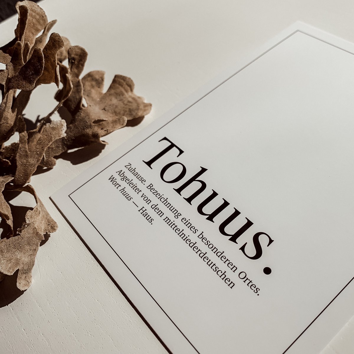 DEFINIZIONE DI TOHUUS POSTCARD