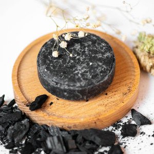 Shampoo Bar voor Vet Haar met Zwarte Houtskool