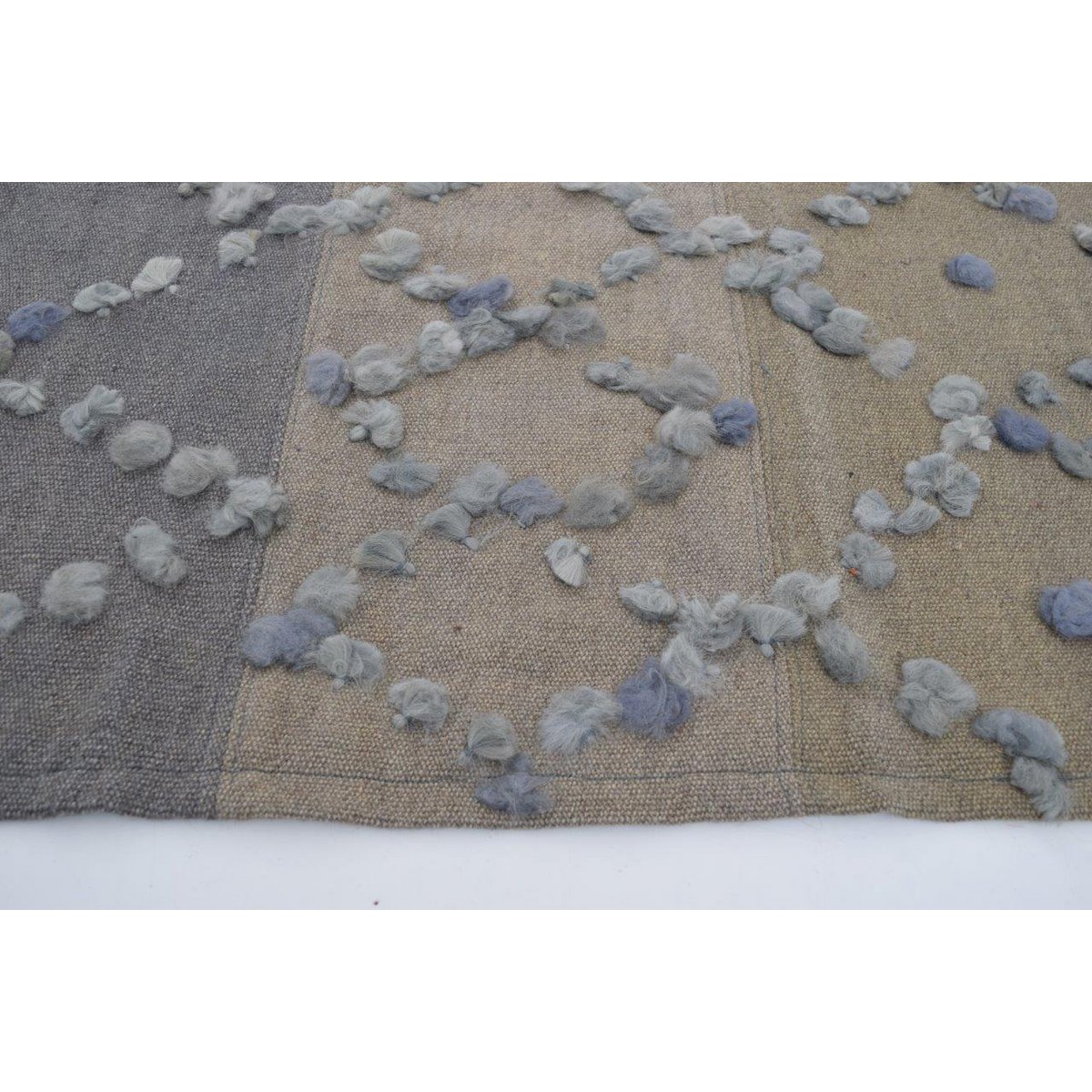 Tapis Ibiza Bleu Clair - Beige 125 x 100cm