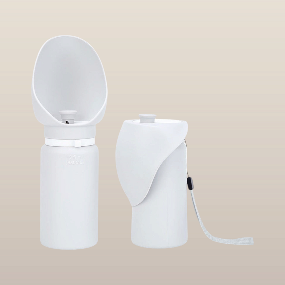 Botella de agua portátil de silicona a prueba de fugas - esencial para viajar - 550 ml