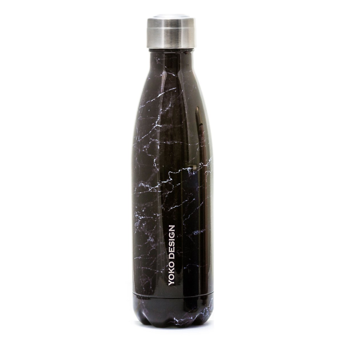 ISOTHERM FLASKE MED SORT MARMORMØNSTER 500 ML