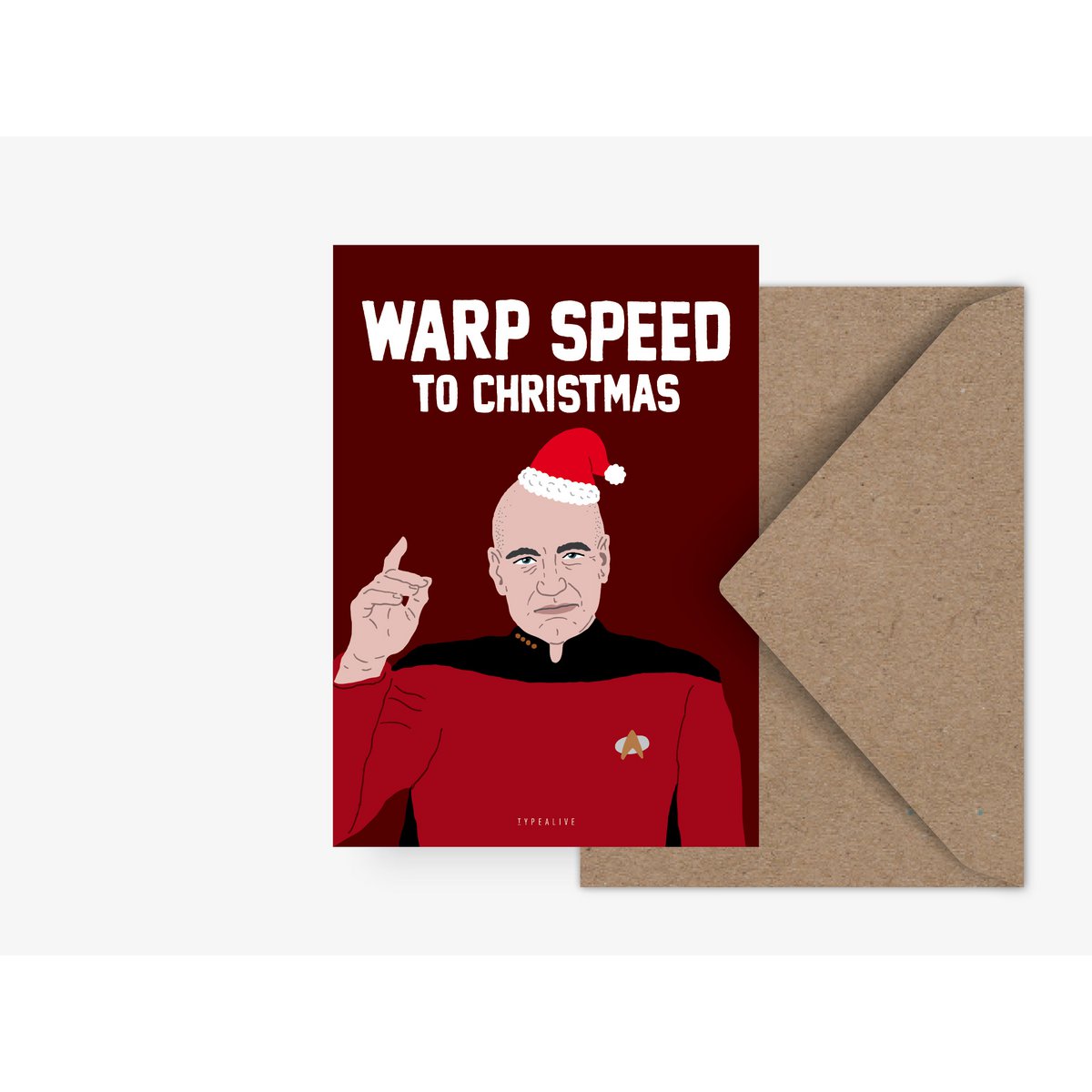 Postkarte / Warp Speed To Christmas