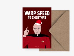 Postkarte / Warp Speed To Christmas