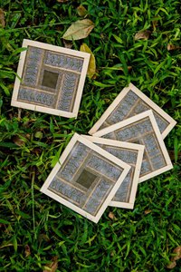 Livid handgeweven onderzetters - Set van 2 stuks