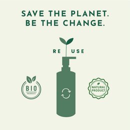 Økologisk naturlig kosmetik shampoo og balsam i pulverform med refill glasflaske